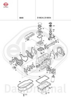 Exploded Drawing D 0824 D 0834