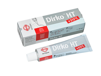 DIRKO HT sealant ELRING 70ml red to 315° degree silicone motor oil pan  transmiss